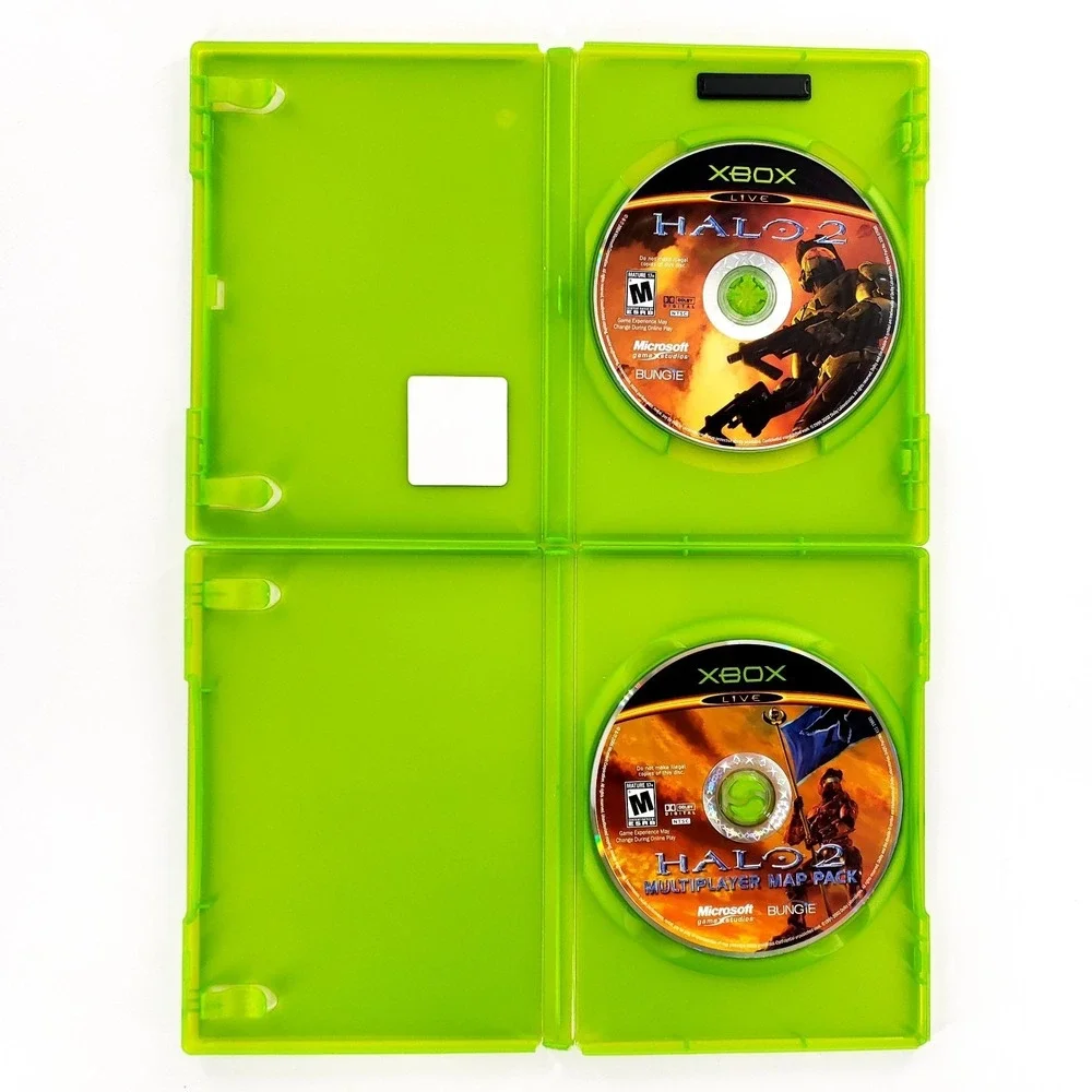 Halo 2 & Halo 2 Multiplayer Map Pack Microsoft Xbox No Manual Tested & Works